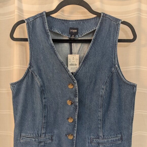 J Crew Denim Vest - Picture 2 of 3